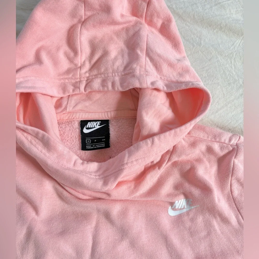 Nike Pink Funnel Neck Hoodie - Picture 2 of 5